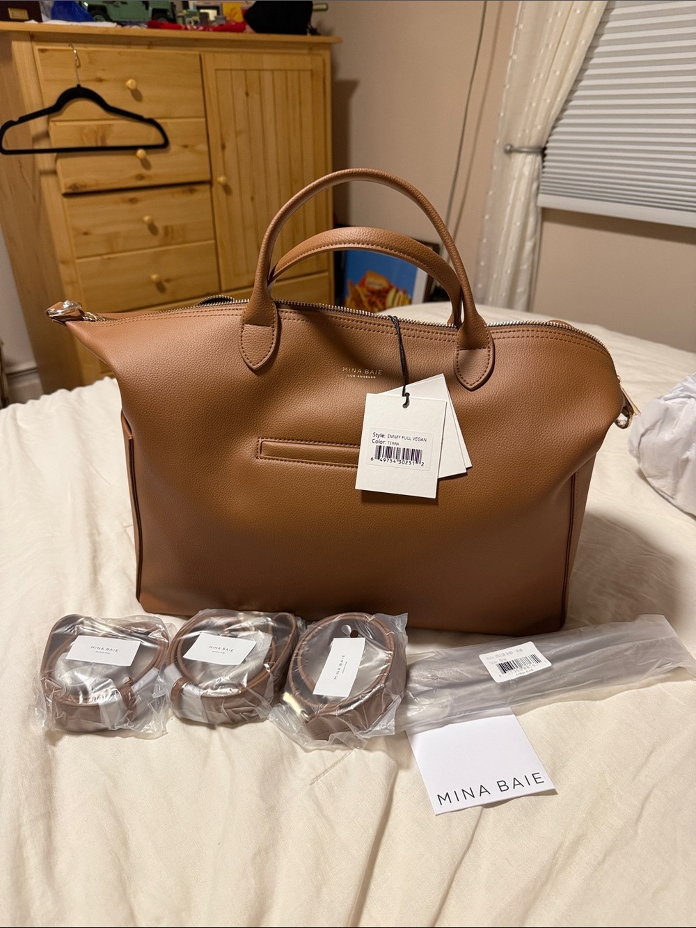 Mina Baie Emmy Full Vegan Diaper Bag